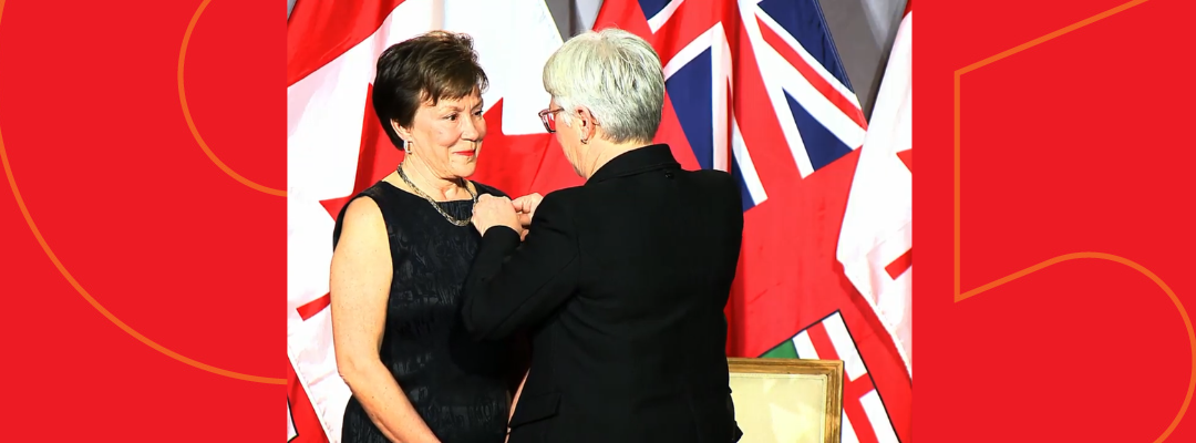 Carrie Hayward receives the Ontario Medal for Good Citizenship